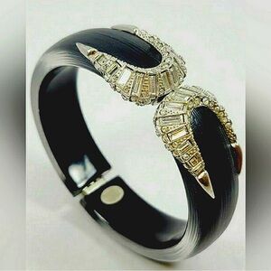 Alexis Bittar Rhinestone Lucite Magnetic Hinge Cuff bracelet